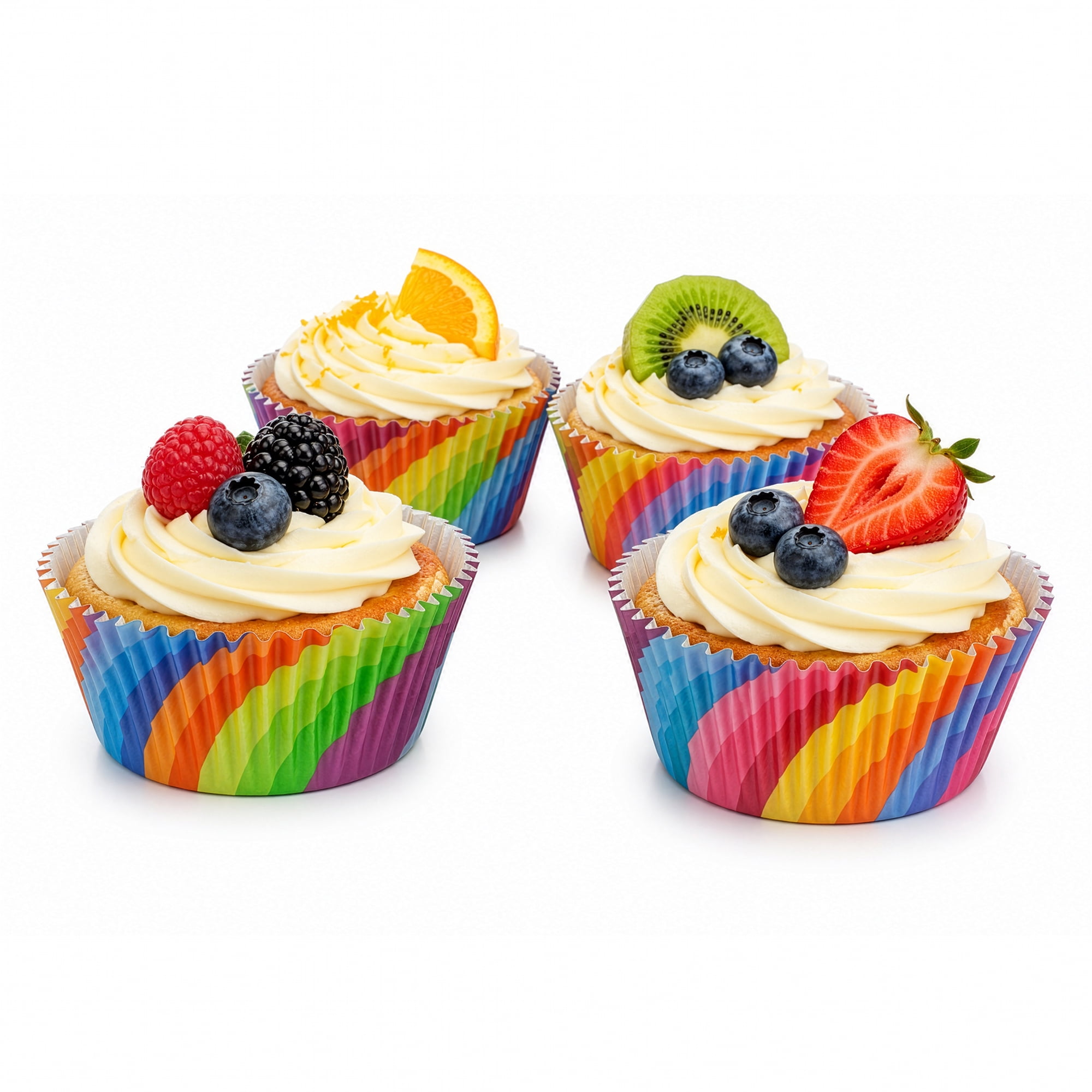 Moules à muffins Pillsbury, 24 pièces, antiadhésifs, couleurs assorties