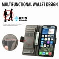 thumbnail image 2 of Decase for iPhone 16 Pro Flip Wallet Cover,Shockproof Flip Kickstand PU Leather Case with Cash & Card Slots Holder Stand Cover, Business PU Leather Wallet Phone Case for iPhone 16 Pro,Gray, 2 of 9