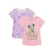 Minnie Mouse Girls Graphic T-Shirts, 2-Pack, Sizes 4-16