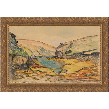 The Conch at Vieux Chateau 24x19 Gold Ornate Wood Framed Canvas Art by Maufra, Maxime