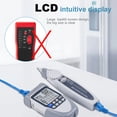 thumbnail image 4 of TFixol Handheld Portable Network Cable Tester LCD Large Screen Display Digital Wire Trackers Continuity Battery Voltage Polarity Checking POE Test Multi-function Cable Tester with Flashlight, 4 of 7