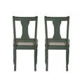 thumbnail image 6 of Linon Willow Wood Set of Two Upholstered Dining Side Chairs in Teal Blue, 6 of 13