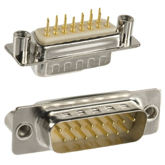 172-E15-113R021 Connector 15 Position D-Sub Plug, Male Pins :RoHS