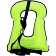 thumbnail image 6 of SHANNA Portable Inflatable Snorkel Vest Swimming Diving Life Jackets for Kids, Green, 6 of 8