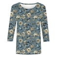 thumbnail image 5 of CYMMPU Bee Pattern 3/4 Sleeve Crew Neck Loose Fit Fall Fashion Shirts Spring Tops Blouses for Women Dressy Casual Tunic Tops Lightweight Basic T-Shirts XXXL, 5 of 5