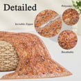 thumbnail image 3 of Boho Orange Pillow Covers 12"x20", Country Style Bohemian Floral Retro Tribal Soft Brushed Microfiber Breathable Throw Pillow Covers, Pillowcase with Zipper for Couch Sofa Bedroom Living Room, 3 of 9
