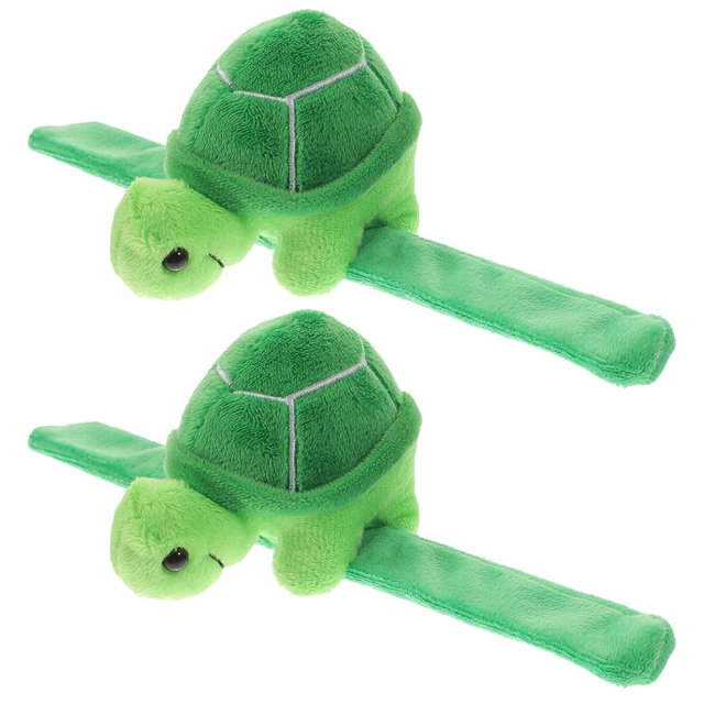 2pcs Slap Bracelet Stuffed Animal Plush Slap Bracelet Turtle Slap Bracelet Decor