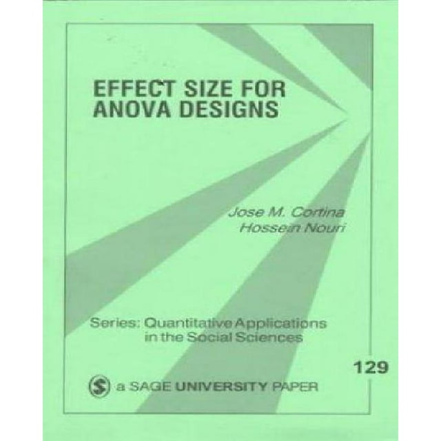 Effect Size pour Designs ANOVA (Applications Quantitatives en Sciences Sociales)