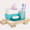 thumbnail image 4 of Flower Wooden Base Riser Wooden Tray Kitchen Sink Stand Flower Pot Stand Bathroom Home, 4 of 8