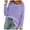 Purple, variant on Womens Summer Scoop Neck Short Sleeve Sweater Casual Crochet Out Knit Tops Pullover Shirts Beach Coverup (Black, L)