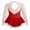 A Red, variant on renvena Kids Girls Mesh Long Sleeve Rhinestone Leotard Dress Figure Ice Skating Ballet Dance Dress