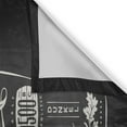 thumbnail image 3 of Ambesonne Alcohol Kitchen Curtains, Beer Bottle Lettering, 55"x45", Black and Eggshell, 3 of 3