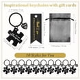 thumbnail image 2 of Employee Appreciation Gift for Coworker Inspirational Keychain with Thank You Tag Organza Bag for Xmas Team, 10 Style, 2 of 6