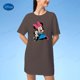 thumbnail image 1 of Disney Mickey mouse Summer new Short sleeve Mickey short-sleeved T-shirt dress female loose large round neck mid-lengthXXL Gao Jinjia LED, 1 of 2