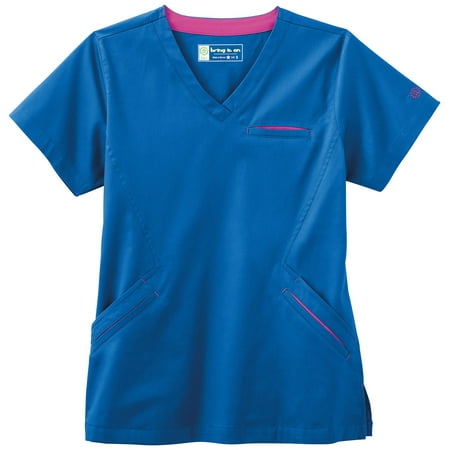 

Bio Women s Angle V-Neck Solid Scrub Top