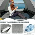 thumbnail image 3 of 1 Pack Camping Pillow for Sleeping Shredded Memory Foam Travel Pillow with Storage Bag, Compressible Portable Pillow for Outdoor Camp Backpacking Hiking Essential Gear (Grey,Small), 3 of 7
