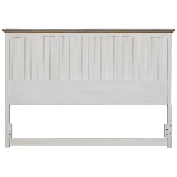 Beach Comber Full Headboard - Weathered White - Sand Top