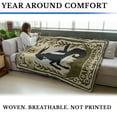 thumbnail image 4 of Pure Country Weavers Capricorn Botanical Blanket Tapestry Throw Woven from Cotton - Made in The USA (72x54), 4 of 8