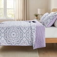 thumbnail image 5 of Regency Heights Twin/Twin XL Quilt Set, 2-Piece Reversible Bedspread Coverlet Set, Purple Quilted Bedding Set with Shams for All Season, 5 of 10