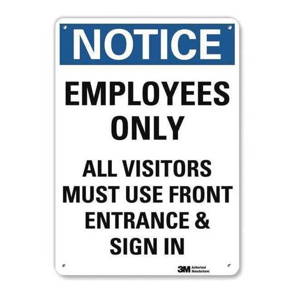 Lyle Notice Sign,14 in x 10 in,Aluminum U5-1192-RA_10X14