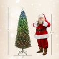 thumbnail image 3 of Beyamis 7Ft Slim Hinged Artificial Fir Christmas Tree - Colorful DIY Synchronized Lights with Remote & Daily Timer, Space-Saving Xmas Tree for Home Bedroom Office Holiday Decoration, 3 of 8