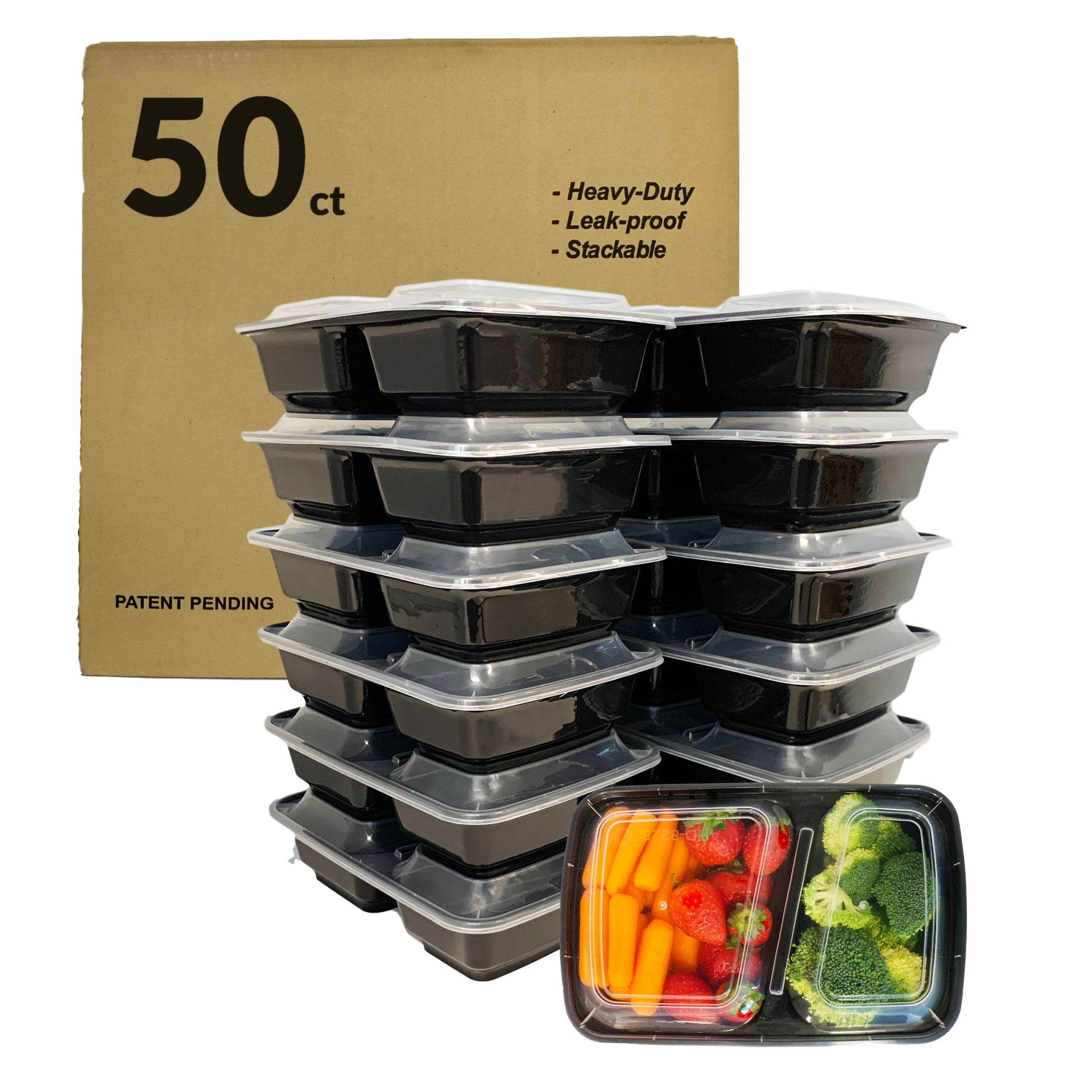 20-30oz 50/Set Round Food Soup Sauce Storage Containers Reusable Clear Box Lid 
