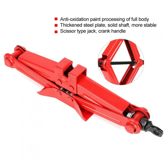 Lift Jack, Stainless Steel Car Jack, Lift Stand Tool Emergency Crank Automotive Accessory For Car Tire Repairing Car Tire Changing