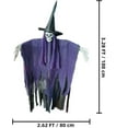 thumbnail image 5 of Halloween Hanging Ghost, 32 x 40 Inch Happiwiz Hanging Halloween Skeleton Ghosts Decorations, Grim Reapers for Best Halloween Outdoor Decorations, Purple, 5 of 12