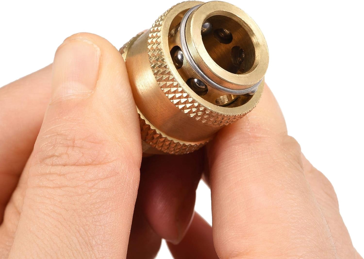 uxcell Garden Hose Brass Quick Connect Set Fittings, M18x1.5 Male & M18 Female Thread Water Hose Connectors Pressure Washer Adapter