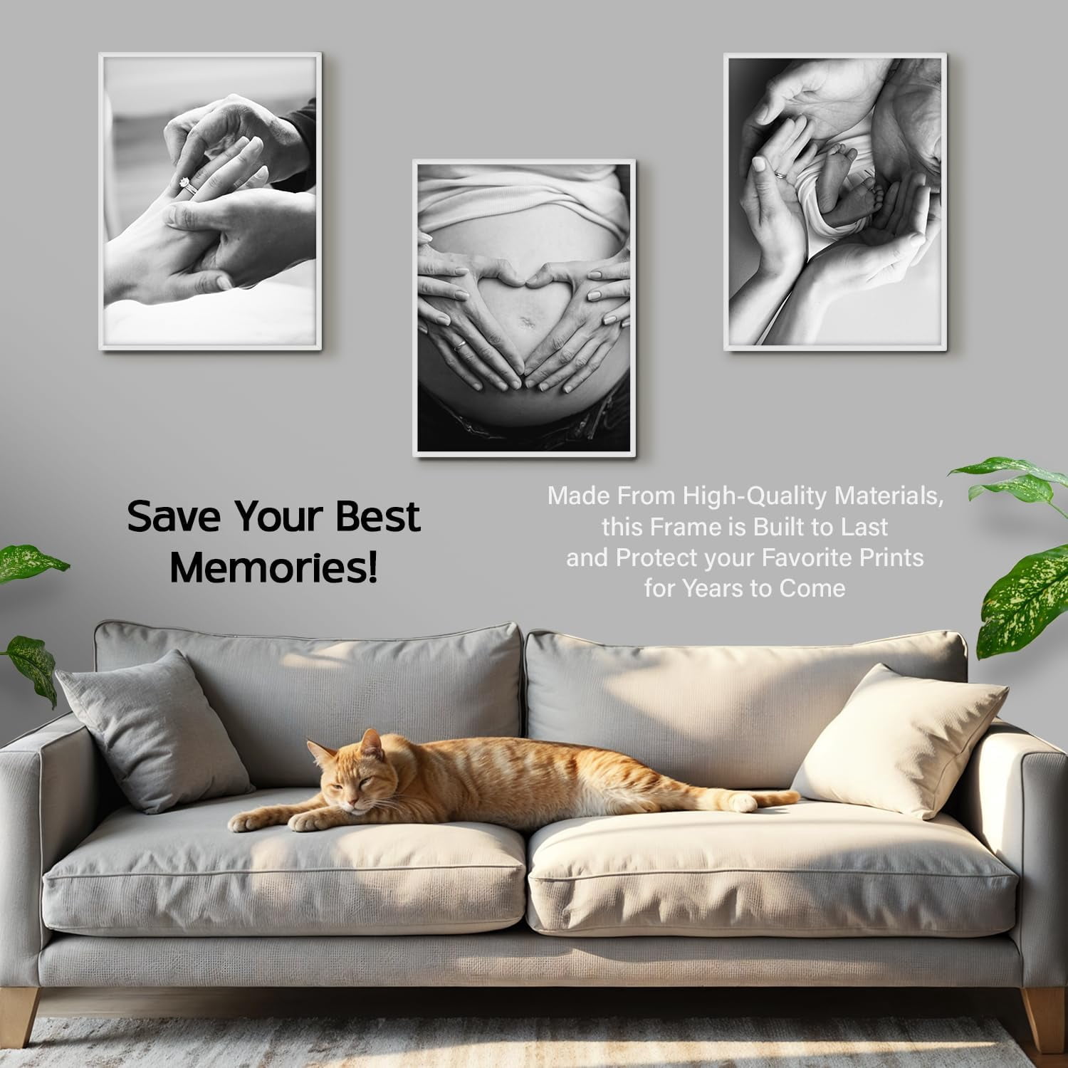 Plexon Poster Picture Frame for Wall, Picture Gallery Photo Frame 18x24, Large, White
