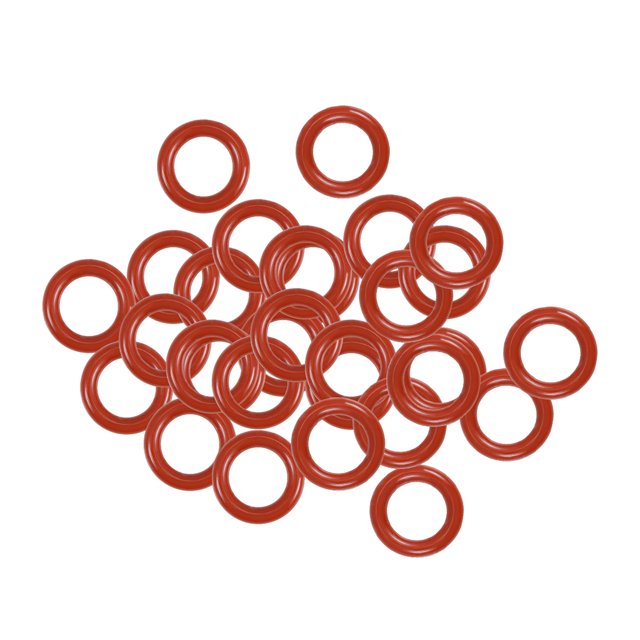 Unique Bargains Silicone O-Rings 7.5mm OD, 4.5mm Inner Diameter, 1.5mm Width, Seal Gasket Red 30pcs