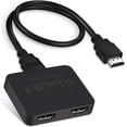 thumbnail image 1 of avedio links  Splitter 1 in 2 Out [w/ 4 Ft  Cable]Not for Extended Display- Same Screen , 4K 1x2  Splitter 1 to 2 for 3D 1080P@60Hz, Copy 1 Source to 2 Displays at The Same Time, 1 of 10