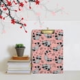 thumbnail image 5 of FMSHPON Raccoon Pink Clipboard Hardboard Wood Nursing Clip Board and Pull for Standard A4 Letter 13x9 inches, 5 of 5