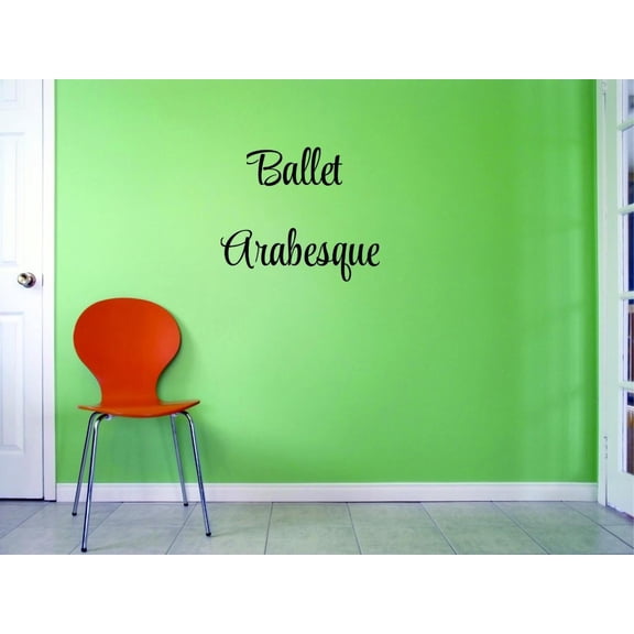 Custom Decals Ballet Arabesque Wall Art Size: 16 X 40 Inches Color: Black