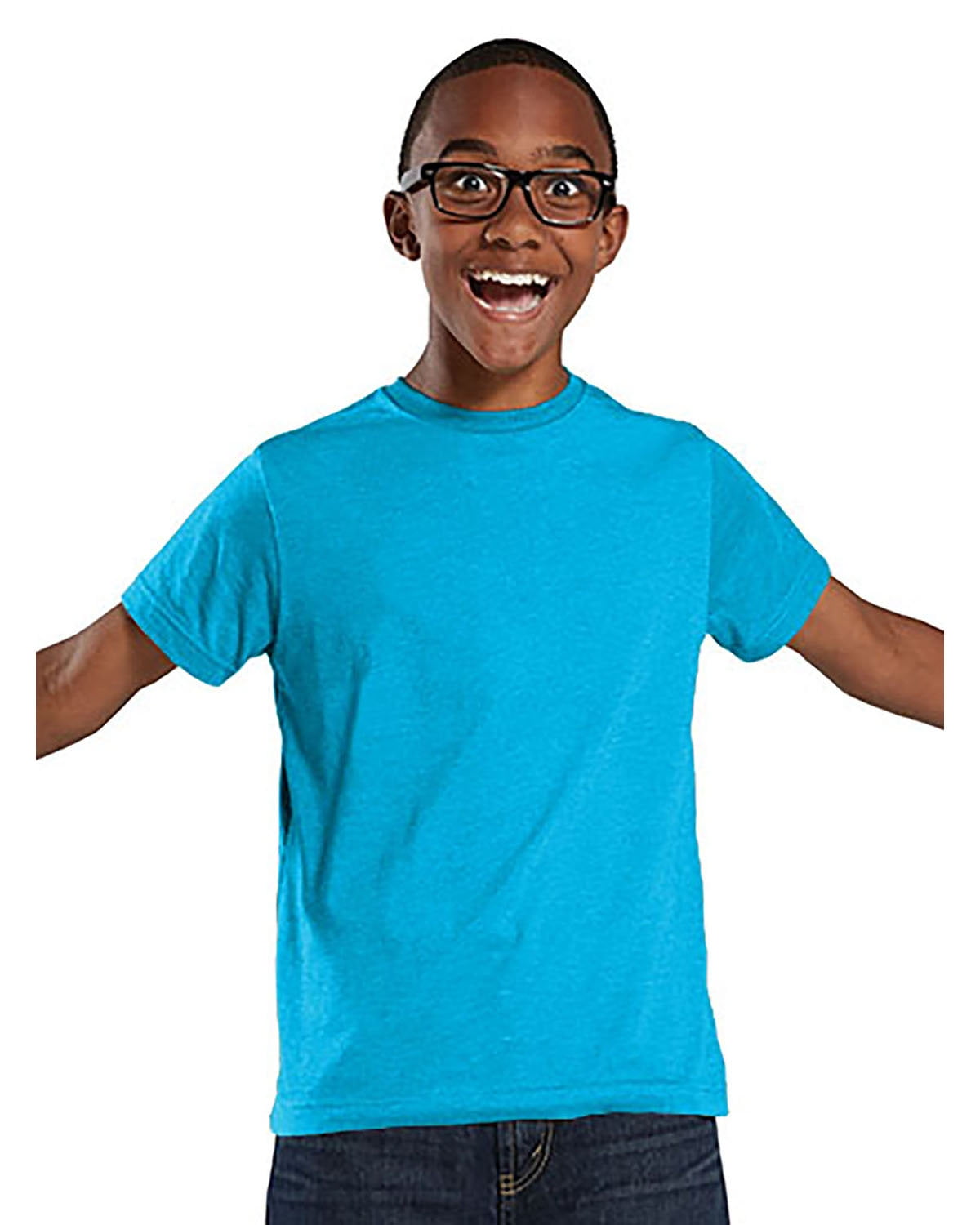 Aquaguard Boys 3-Pack T-Shirt Crew Neck Short Sleeve 100% Cotton Tee, Size: 4-14 - Small - Vint Turquoise