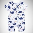 thumbnail image 3 of WERYOUNG Summer Baby Short Sleeved Print Double Zipper Boys Baby Romper Onesie Bodysuit, D, 6-12 Months, 3 of 3