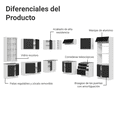 thumbnail image 4 of Cocina Integral Completa Modular Madesa Glamy 549cm BN 01, 4 of 5