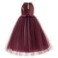 thumbnail image 2 of Ekidsbridal Sequin Halter Flower Girl Dresses for Junior Bridesmaid Formal Photoshoots for Toddlers Communion Baptism 202 4, 2 of 3