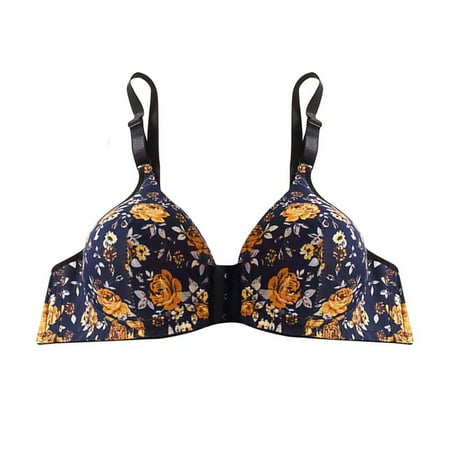 

Strungten Women s Striped Bra Wire Underwear One-Piece Bra Everyday Underwear