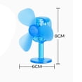 thumbnail image 4 of Ventilador pequeño luminoso alimentado por viento, pegatinas decorativas de estilo que se iluminan soplando Azul, 4 of 8