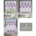 thumbnail image 4 of Luxury Pattern Gradient Purple Kitchen Short Window Curtain Rod Pocket Curtains Home Decor Small Window Roman Tie Up Curtains, 4 of 6