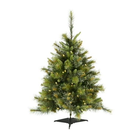Vickerman 3 Cashmere Pine Artificial Christmas Tree Warm White Dura-Lit® LED Lights