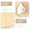 thumbnail image 3 of Minkissy Hollow Metal Lampshade Retro Style Bamboo Light Diffusion For Table Lamp 1Pack, 3 of 5