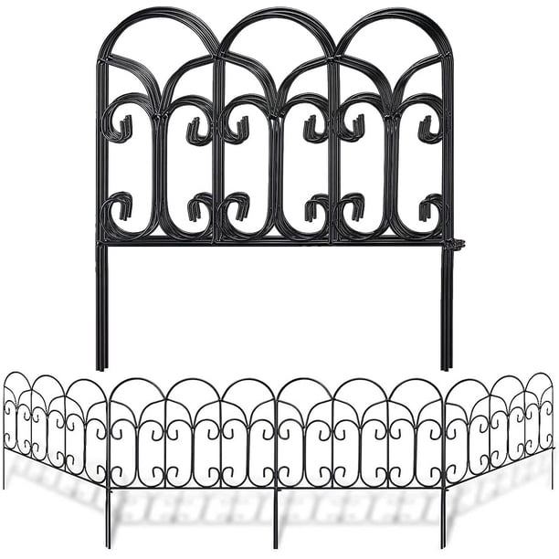 Amagabeli Garden Home Decorative Fence Gfp004 18in X 7 5ft Coated Metal Outdoor Rustproof Landscape Wrought Iron Wire Border Fencing Folding Patio Flower Barrier Section Panel Decor Com Amagabeli Garden Home Decorative, Plastic Folding Garden Fence Panels
