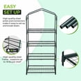 thumbnail image 6 of ZMSHOP 4-Tier Mini Greenhouse Portable Green House with Shelves & Weather-Resistant PE Cover, Small Greenhouse for Seedlings & Gardening Gifts, 27x19x64 in, Clear/White, 6 of 9