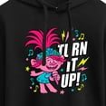 thumbnail image 3 of Trolls - Turn It Up Poppy - Juniors Cropped Pullover Hoodie, 3 of 5