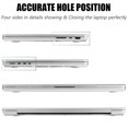 thumbnail image 6 of For Macbook Pro 14 inch Case 2023 2022 2021 Release M3 A2918 A299 M2 A2779 A2442 M1 Pro/Max Chip with Touch ID, Hard Cover Shell & Keyboard Cover & Screen Protector, Clear, 6 of 8