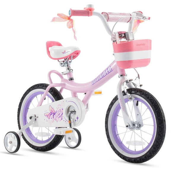RoyalBaby Jenny Princesse 14" Vélo pour Enfants avec Roues d'Entraînement et Panier, Rose EL