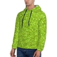 thumbnail image 3 of Wukai Lime green glitter Print Men Hoodies Fleece Sweatshirts Long Sleeve Sweaters Pullover Fall Outfits Winter Clothes-Medium, 3 of 7