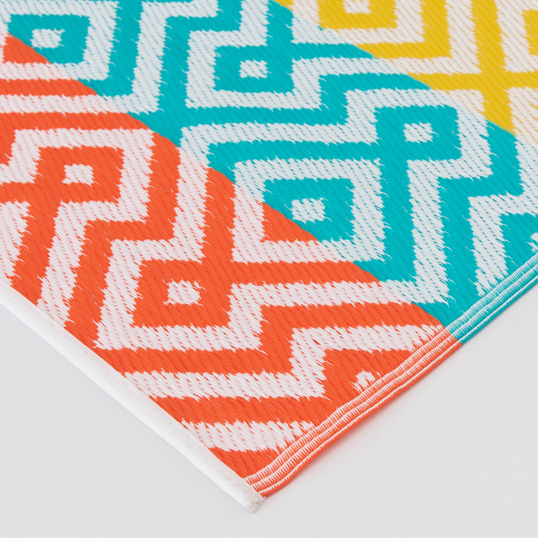 Mainstays 5' x 7' Multicolor Geometric Olefin Outdoor Rug